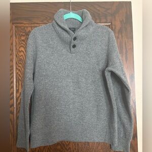J.Crew Gray Shawl Collar Sweater Size L